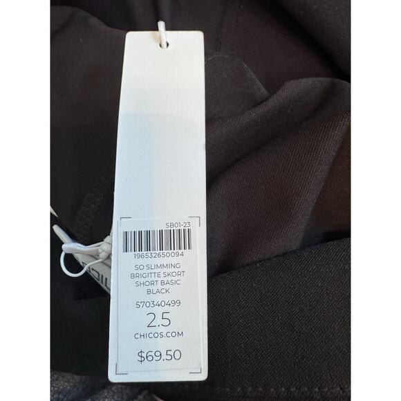 Chicos Brigitte WOMENS Zenergy GOLF by CHICO'S BLACK PULL ON SKORT Sz 2.5 US 14 - Picture 13 of 15